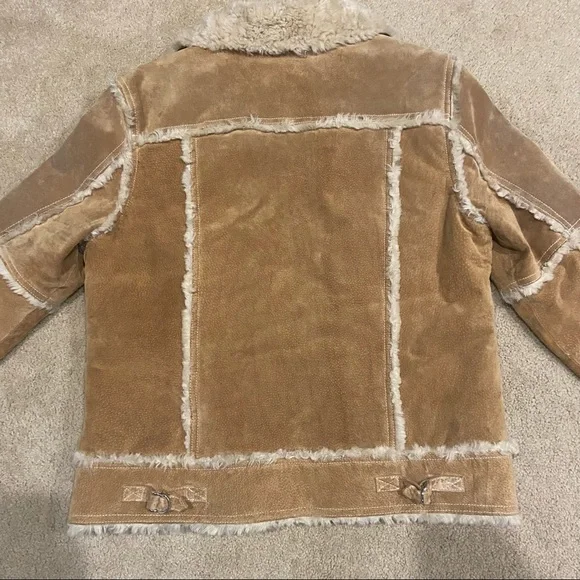 Wilsons Leather Tan Shearling Jacket - Picture 8 of 14